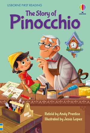 Prentice, Andy. Pinocchio. Usborne Publishing  IWUK, 2021.