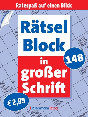 Krüger, Eberhard. Rätselblock in großer Schrift 148 (5 Exemplare à 2,99 EUR). Bassermann, Edition, 2026.