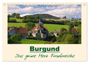 Burgund - Das grüne Herz Frankreichs (Tischkalender 2025 DIN A5 quer), CALVENDO Monatskalender