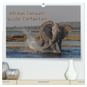 Afrikas Tierwelt - Wilde Elefanten (hochwertiger Premium Wandkalender 2025 DIN A2 quer), Kunstdruck in Hochglanz
