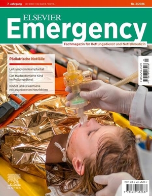 Klausmeier, Matthias / Jürgen Gollwitzer et al (Hrsg.). ELSEVIER Emergency. Pädiatrische Notfälle. 3/2026 - Fachmagazin für Rettungsdienst und Notfallmedizin. Urban & Fischer/Elsevier, 2026.