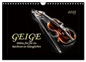 Geige - Bühne frei für ein Reichtum an Klangfarben (Wandkalender 2025 DIN A4 quer), CALVENDO Monatskalender