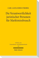 Die Verantwortlichkeit juristischer Personen für Marktmissbrauch