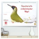 Steckbriefe einheimischer Vögel (hochwertiger Premium Wandkalender 2024 DIN A2 quer), Kunstdruck in Hochglanz