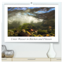 Unter Wasser in Bächen und Flüssen (hochwertiger Premium Wandkalender 2024 DIN A2 quer), Kunstdruck in Hochglanz