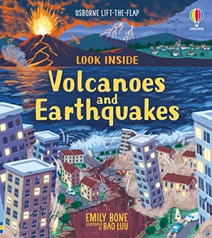 Cowan, Laura / Emily Bone. Look Inside Volcanoes and Earthquakes. Usborne Publishing  IWUK, 2023.