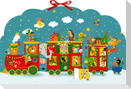 Memo-Adventskalender - Bunte Weihnachtseisenbahn der Tiere