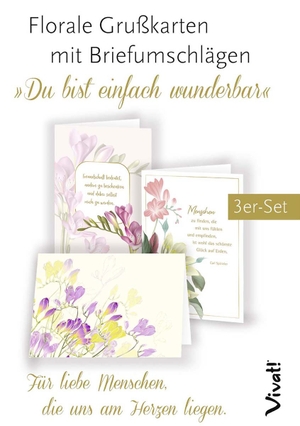 3er-Set Grußkarten »Du bist einfach wunderbar«. St. Benno Verlag GmbH, 2022.