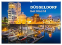 Düsseldorf bei Nacht (Wandkalender 2025 DIN A2 quer), CALVENDO Monatskalender