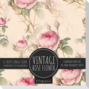 Vintage Rose Flower Scrapbook Paper Pad