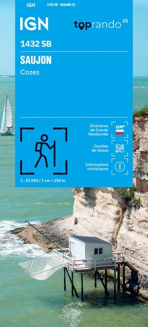 1432SB Saujon Cozes - 1:25000. IGN Frankreich, 2026.