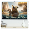 Im Paradies der Tiere (hochwertiger Premium Wandkalender 2024 DIN A2 quer), Kunstdruck in Hochglanz