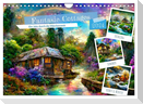 Fantasie Cottages - Ein Jahr durch die Märchenwelt (Wandkalender 2024 DIN A4 quer), CALVENDO Monatskalender