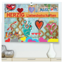 Herzig Liebesbotschaften (hochwertiger Premium Wandkalender 2025 DIN A2 quer), Kunstdruck in Hochglanz