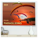 Frei sein - Paragliding (hochwertiger Premium Wandkalender 2024 DIN A2 quer), Kunstdruck in Hochglanz