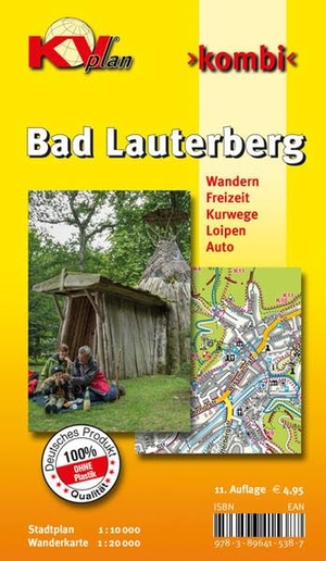 Bad Lauterberg, KVplan, Wanderkarte/Freizeitkarte/Stadtplan, 1:20.000 / 1:10.000. KommunalVerlag Tacken e.K, 2020.