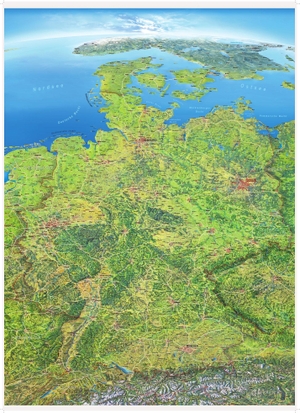 Panoramakarte Deutschland - einseitig laminiert. Interkart Verlag, 2015.