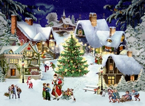 A4-Wandkalender Weihnachten im Dorf. Coppenrath, 2022.