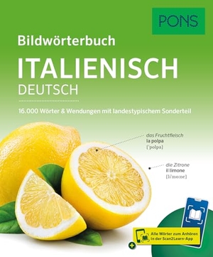 PONS Bildwörterbuch Italienisch - 16.000 Wörter und Wendungen mit landestypischem Sonderteil und Scan2Learn-App. Pons Langenscheidt GmbH, 2025.