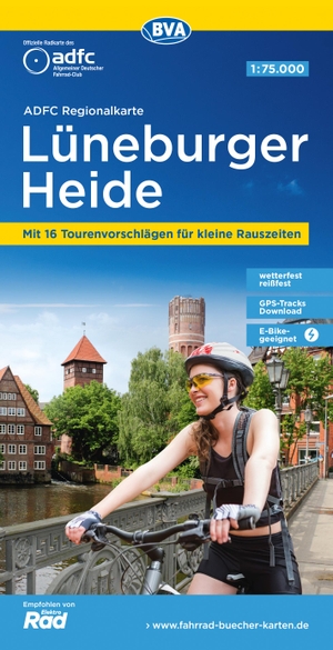 Allgemeiner Deutscher Fahrrad-Club e. V. / BVA BikeMedia GmbH (Hrsg.). ADFC-Regionalkarte Lüneburger Heide, 1:75.000, mit Tagestourenvorschlägen, reiß- und wetterfest, E-Bike-geeignet, GPS-Tracks Download. BVA Bielefelder Verlag, 2024.