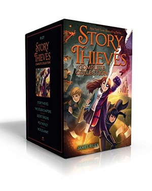 Riley, James. Story Thieves Complete Collection (Boxed Set) - Story Thieves; The Stolen Chapters; Secret Origins; Pick the Plot; Worlds Apart. Aladdin Paperbacks, 2019.
