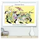 Kawanabe Kyosai: Einhundert Dämonen (hochwertiger Premium Wandkalender 2024 DIN A2 quer), Kunstdruck in Hochglanz