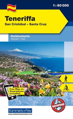KuF Outdoorkarte Teneriffa 1 : 60 000 - San Cristóbal - Santa Cruz. Kümmerly und Frey, 2018.