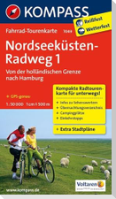 Nordseeküstenradweg 1, Von der holländischen Grenze nach Hamburg/Elbe 1 : 50 000