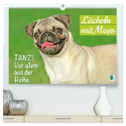 Lächeln mit Mops (hochwertiger Premium Wandkalender 2024 DIN A2 quer), Kunstdruck in Hochglanz