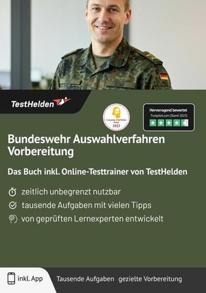 Wenk, Tom. Bundeswehr Auswahlverfahren Vorbereitung: Das Buch inkl. Online-Testtrainer von TestHelden. eHEROES GmbH, 2025.