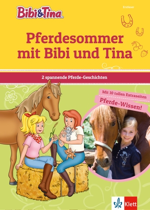 Bibi & Tina: Pferdesommer mit Bibi und Tina - 2 spannende Geschichten plus Hufeisen-Quiz, Mit 10 tollen Extraseiten Pferde-Wissen! Erstleser 2. Klasse, ab 7 Jahren. Klett Lerntraining, 2020.