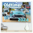 Oldtimer auf 5 Kontinenten (hochwertiger Premium Wandkalender 2024 DIN A2 quer), Kunstdruck in Hochglanz