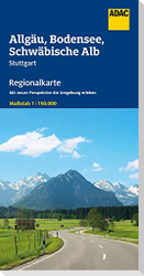 ADAC Regionalkarte 15 Allgäu, Bodensee, Schwäbische Alb 1:150.000