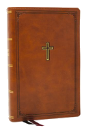KJV Personal Size Large Print End-Of-Verse Reference Bible, Brown Leathersoft, Red Letter, Comfort Print (Thumb Indexed)