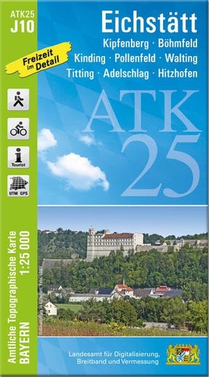 Landesamt für Digitalisierung, Breitband und Vermessung (Hrsg.). ATK25-J10 Eichstätt (Amtliche Topographische Karte 1:25000) - Kipfenberg, Böhmfeld, Kinding, Pollenfeld, Walting, Titting, Adelschlag, Hitzhofen. LDBV Bayern, 2026.