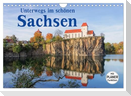 Unterwegs im schönen Sachsen (Wandkalender 2025 DIN A4 quer), CALVENDO Monatskalender
