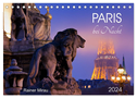 Paris bei Nacht 2024 (Tischkalender 2024 DIN A5 quer), CALVENDO Monatskalender