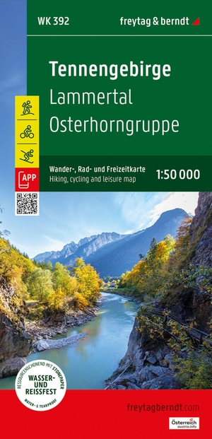 Freytag & Berndt (Hrsg.). freytag & berndt Wanderkarte Tennengebirge - Lammertal - Osterhorngruppe 1:50.000 - Lammertal - Osterhorngruppe, mit APP, wasserfest und reißfest. Freytag + Berndt, 2026.