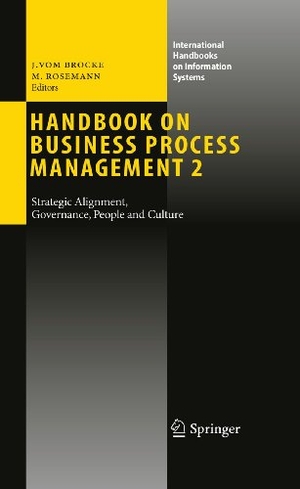 Rosemann, Michael / Jan Vom Brocke (Hrsg.). Handbook on Business Process Management 2 - Strategic Alignment, Governance, People and Culture. Springer Berlin Heidelberg, 2012.