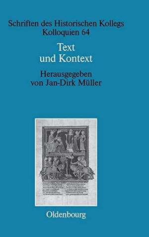 Müller, Jan-Dirk (Hrsg.). Text und Kontext - Fallstudien und theoretische Begründungen einer kulturwissenschaftlich angeleiteten Mediävistik. De Gruyter Oldenbourg, 2007.