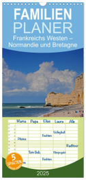 Familienplaner 2025 - Frankreichs Westen ¿ Normandie und Bretagne mit 5 Spalten (Wandkalender, 21 x 45 cm) CALVENDO