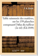 Table Raisonnée Des Matières Contenues Sur Les 159 Planches Composant l'Atlas de la Science
