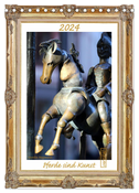 Pferde sind Kunst - vertikal (Tischkalender 2024 DIN A5 hoch), CALVENDO Monatskalender