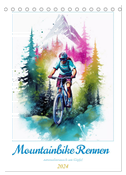 Mountainbike Rennen (Tischkalender 2024 DIN A5 hoch), CALVENDO Monatskalender