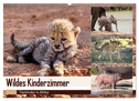 Wildes Kinderzimmer - Tierkinder in Afrika (Wandkalender 2025 DIN A2 quer), CALVENDO Monatskalender