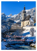 Vier Jahreszeiten im Berchtesgadener Land (Wandkalender 2024 DIN A2 hoch), CALVENDO Monatskalender