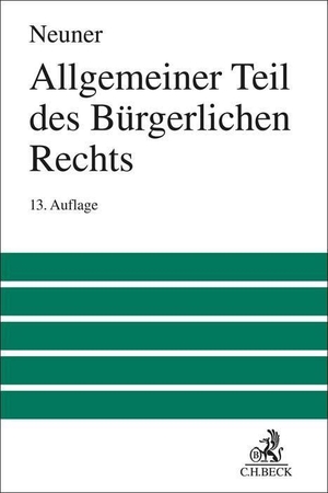 Neuner, Jörg / Wolf, Manfred et al. Allgemeiner Teil des Bürgerlichen Rechts. C.H. Beck, 2023.