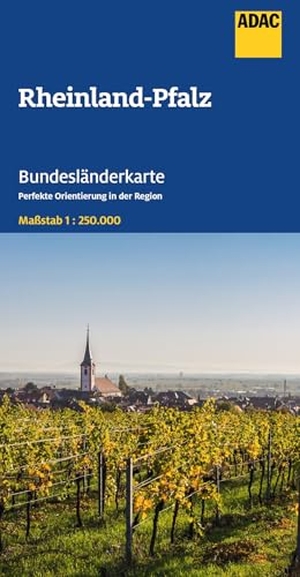 ADAC Bundesländerkarte Deutschland 10 Rheinland-Pfalz, Saarland 1:250.000 - Straßenkarte und Autokarte. ADAC, 2025.