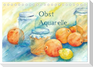 Obst Aquarelle (Tischkalender 2025 DIN A5 quer), CALVENDO Monatskalender