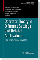 Operator Theory in Different Settings and Related Applications